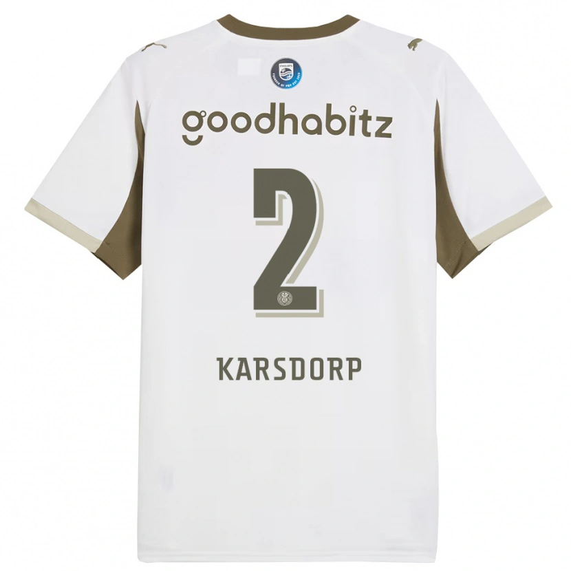 Danxen Män Rick Karsdorp #2 Vit Grå Tredjesatsen Matchtröjor 2025/26 Tröjor T-Tröja