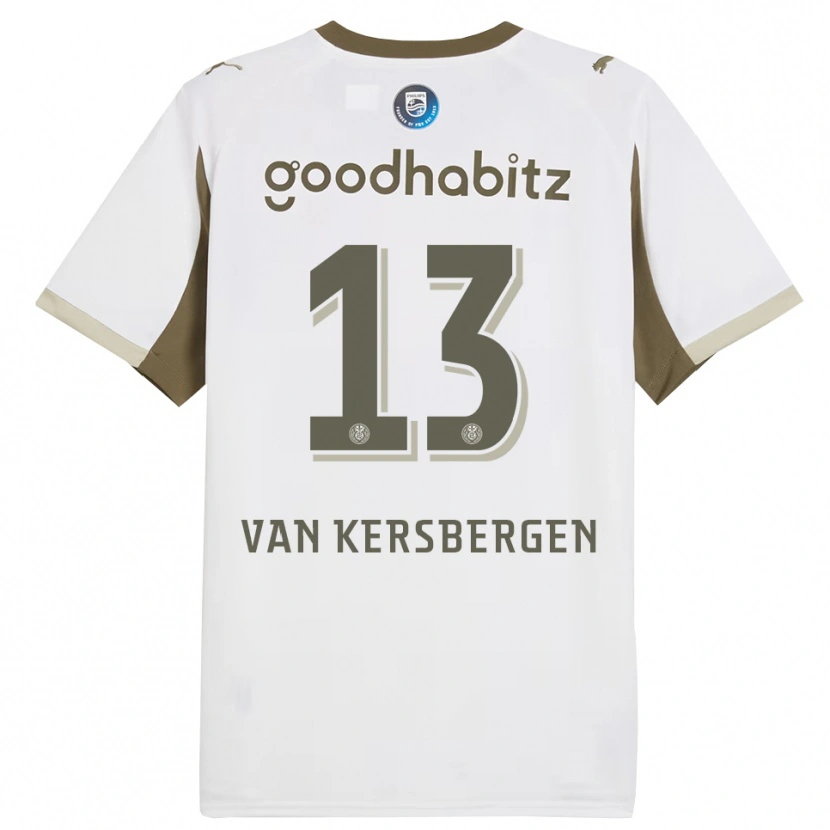 Danxen Män Sander Van Kersbergen #13 Vit Grå Tredjesatsen Matchtröjor 2025/26 Tröjor T-Tröja