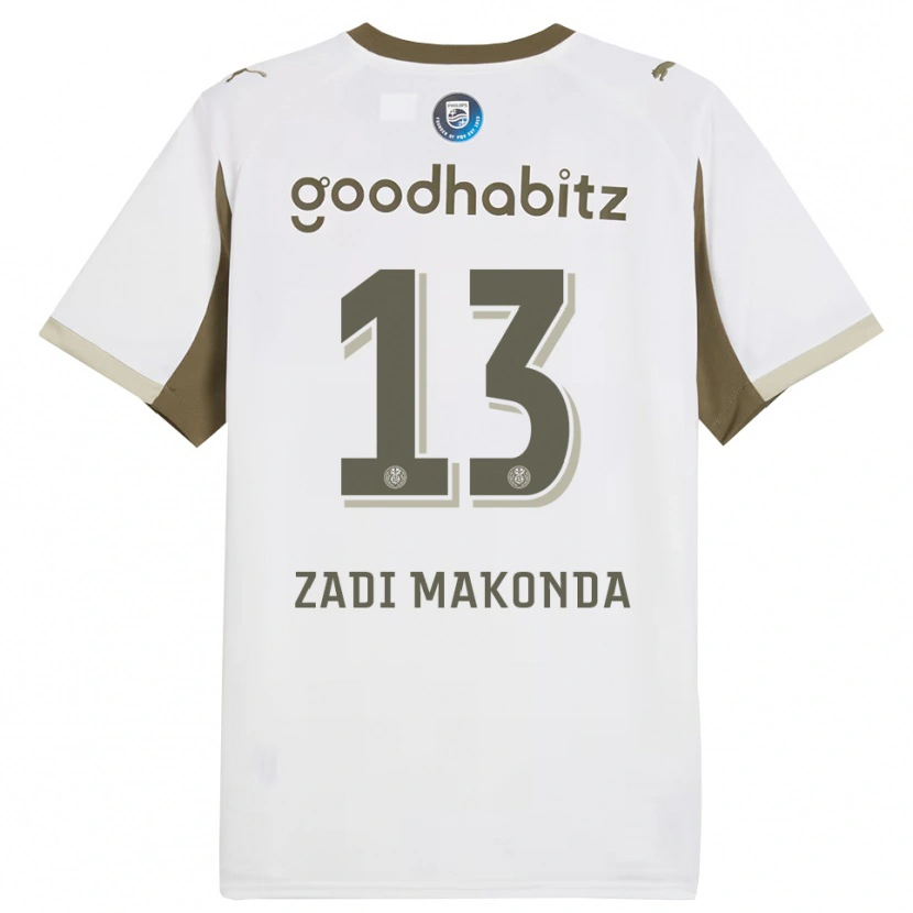 Danxen Män David Zadi Makonda #13 Vit Grå Tredjesatsen Matchtröjor 2025/26 Tröjor T-Tröja