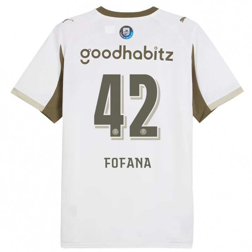 Danxen Män Fode Fofana #42 Vit Grå Tredjesatsen Matchtröjor 2025/26 Tröjor T-Tröja