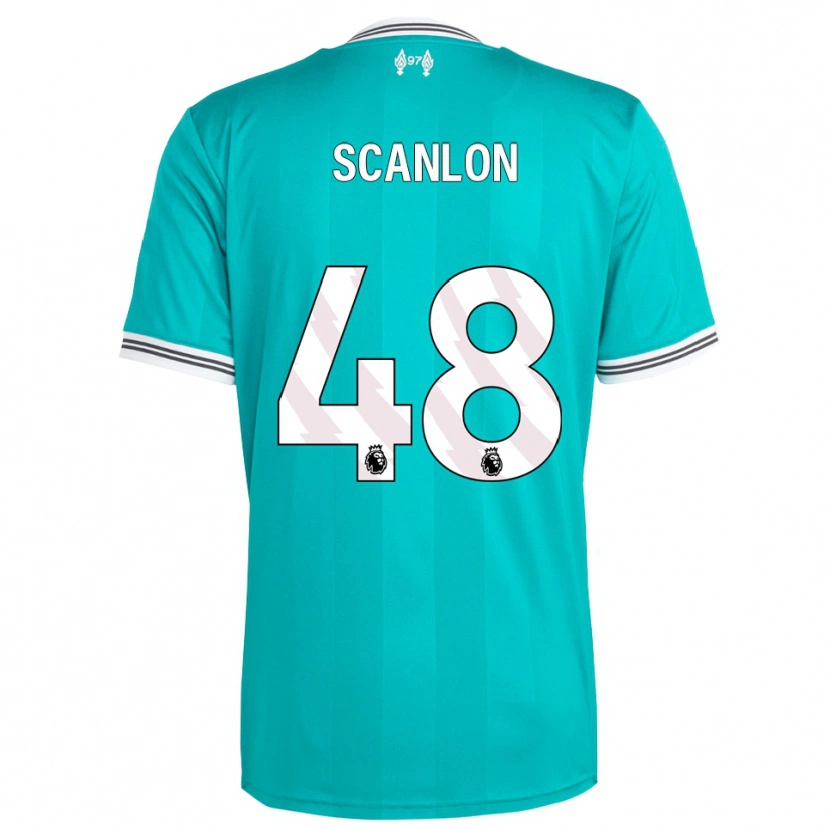 Danxen Män Calum Scanlon #48 Grön Vit Tredjesatsen Matchtröjor 2025/26 Tröjor T-Tröja