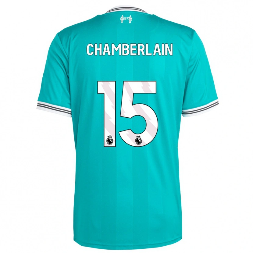 Danxen Män Alex Oxlade Chamberlain #15 Grön Vit Tredjesatsen Matchtröjor 2025/26 Tröjor T-Tröja