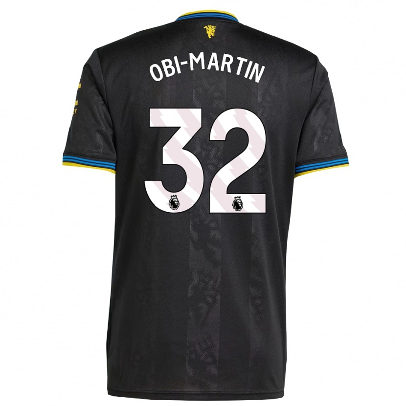 Danxen Män Chido Obi #32 Svart Gul Blå Tredjesatsen Matchtröjor 2025/26 Tröjor T-Tröja