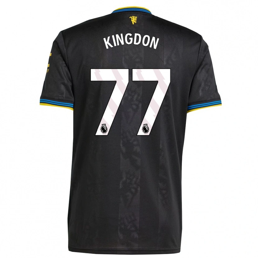 Danxen Män Jack Kingdon #77 Svart Gul Blå Tredjesatsen Matchtröjor 2025/26 Tröjor T-Tröja