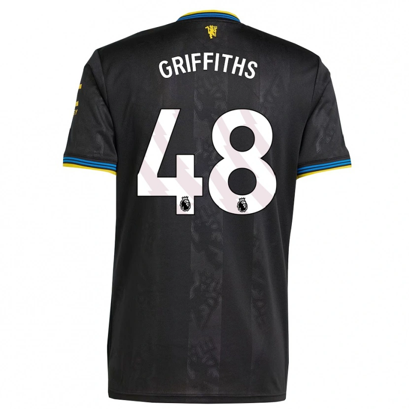 Danxen Män Mared Griffiths #48 Svart Gul Blå Tredjesatsen Matchtröjor 2025/26 Tröjor T-Tröja
