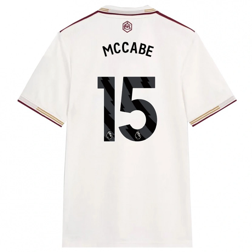 Danxen Män Katie Mccabe #15 Benvit Vinröd Tredjesatsen Matchtröjor 2025/26 Tröjor T-Tröja