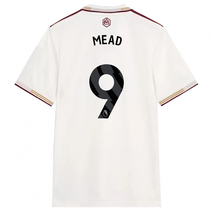 Danxen Män Beth Mead #9 Benvit Vinröd Tredjesatsen Matchtröjor 2025/26 Tröjor T-Tröja