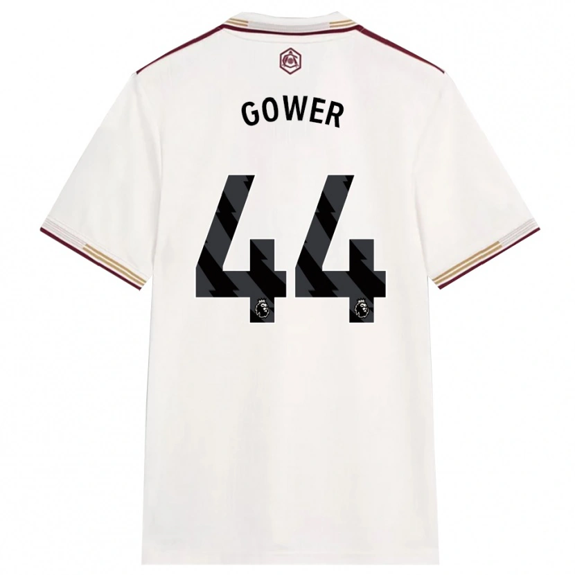 Danxen Män Jimi Gower #44 Benvit Vinröd Tredjesatsen Matchtröjor 2025/26 Tröjor T-Tröja