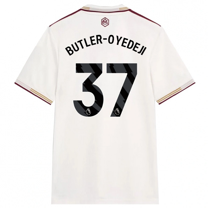 Danxen Män Nathan Butler-Oyedeji #37 Benvit Vinröd Tredjesatsen Matchtröjor 2025/26 Tröjor T-Tröja