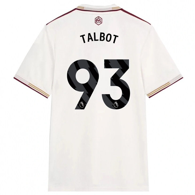 Danxen Män Jack Talbot #93 Benvit Vinröd Tredjesatsen Matchtröjor 2025/26 Tröjor T-Tröja