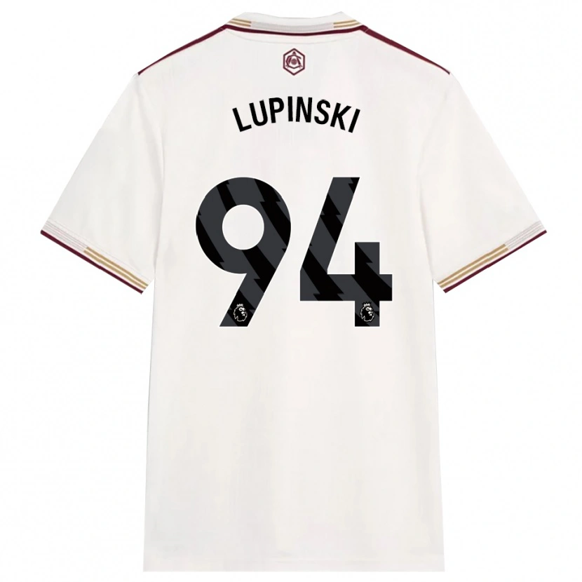 Danxen Män Remi Lupinski #94 Benvit Vinröd Tredjesatsen Matchtröjor 2025/26 Tröjor T-Tröja