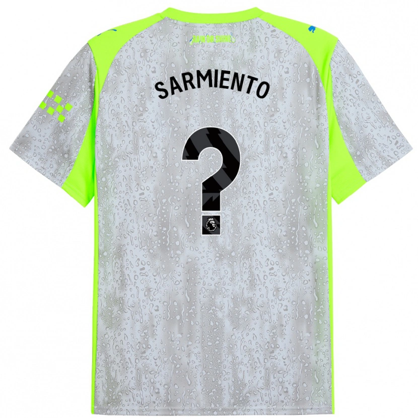 Danxen Män Darío Sarmiento #0 Grå Gul Tredjesatsen Matchtröjor 2025/26 Tröjor T-Tröja