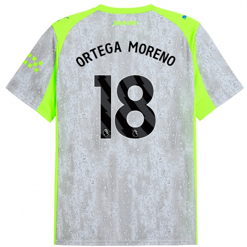 Danxen Män Stefan Ortega #18 Grå Gul Tredjesatsen Matchtröjor 2025/26 Tröjor T-Tröja