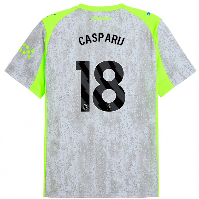 Danxen Män Kerstin Casparij #18 Grå Gul Tredjesatsen Matchtröjor 2025/26 Tröjor T-Tröja
