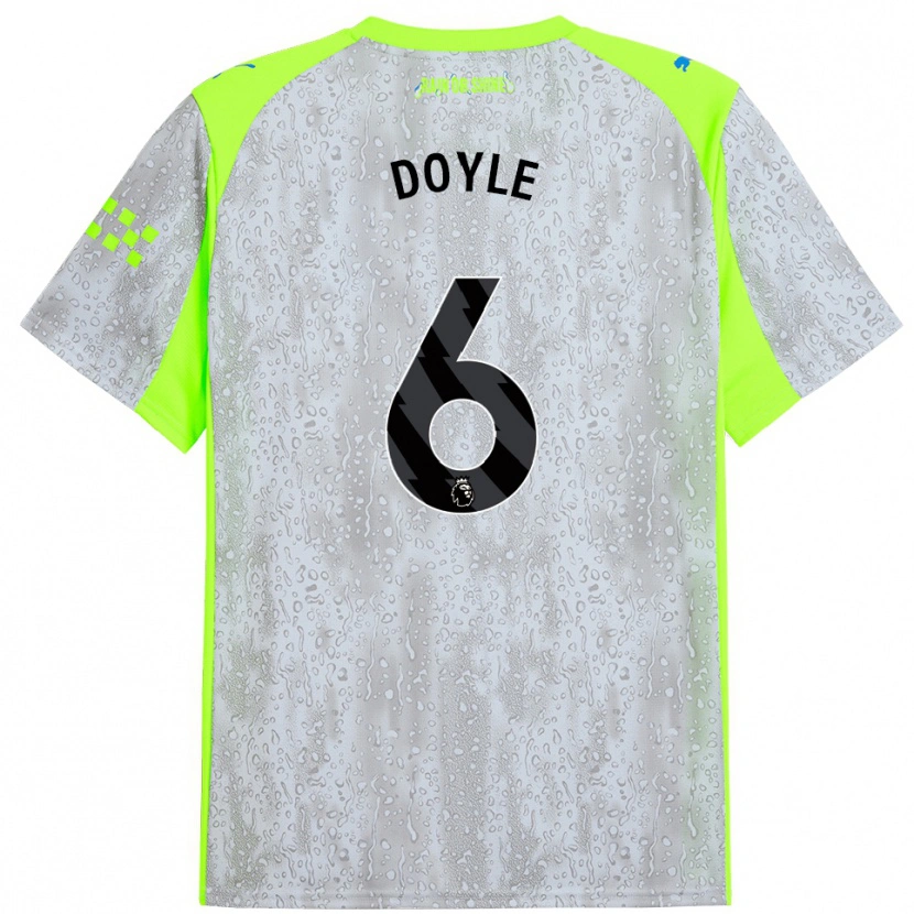 Danxen Män Callum Doyle #6 Grå Gul Tredjesatsen Matchtröjor 2025/26 Tröjor T-Tröja