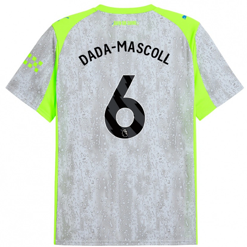 Danxen Män Isaiah Dada-Mascoll #6 Grå Gul Tredjesatsen Matchtröjor 2025/26 Tröjor T-Tröja