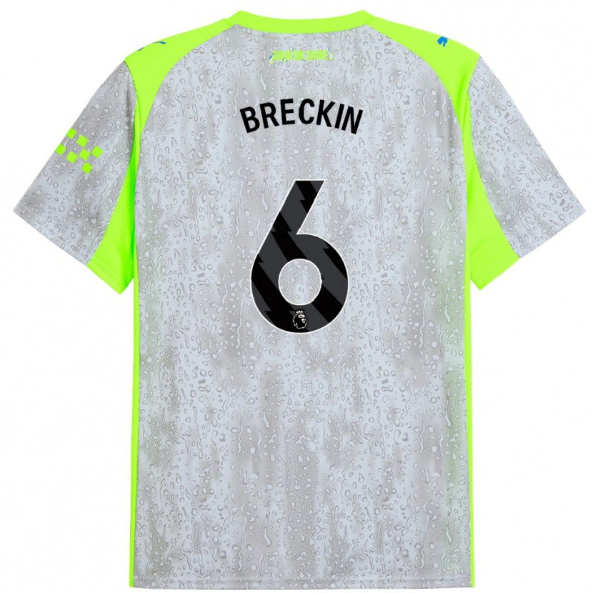 Danxen Män Kian Breckin #6 Grå Gul Tredjesatsen Matchtröjor 2025/26 Tröjor T-Tröja