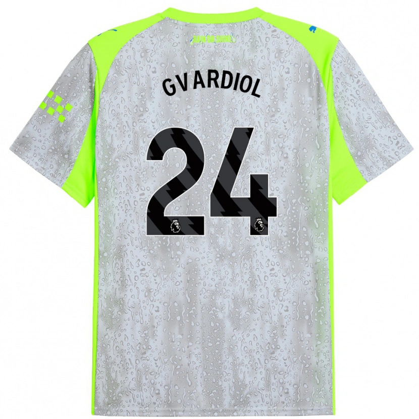 Danxen Män Josko Gvardiol #24 Grå Gul Tredjesatsen Matchtröjor 2025/26 Tröjor T-Tröja
