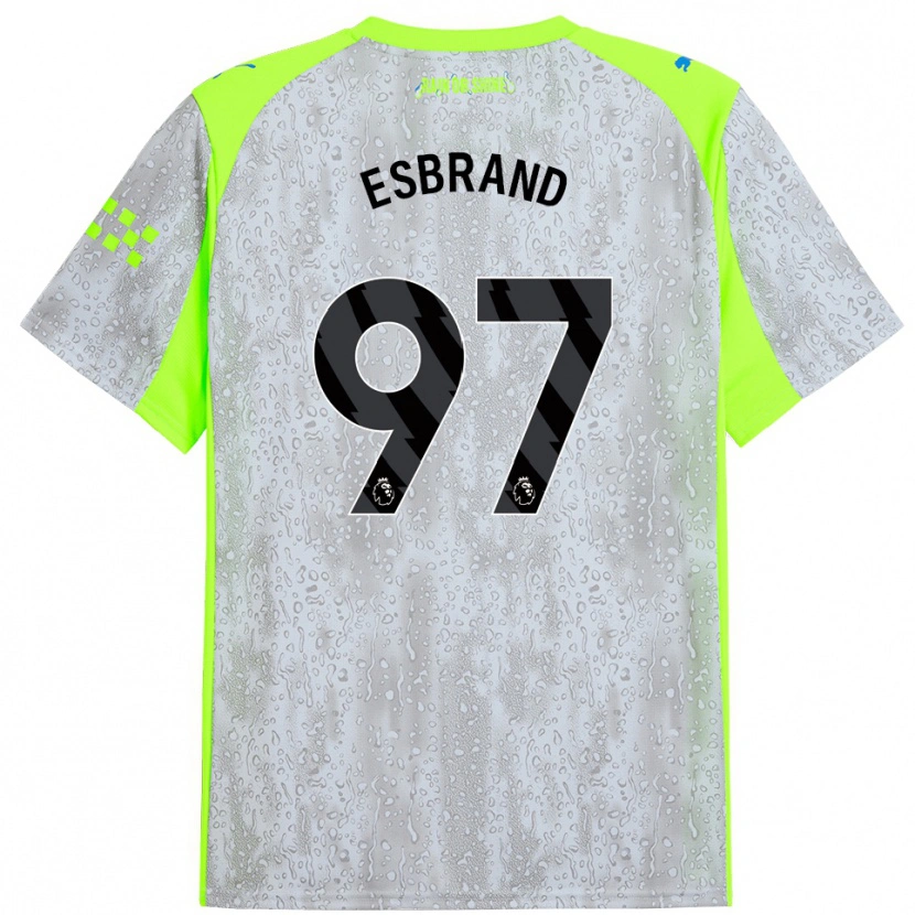 Danxen Män Josh Wilson-Esbrand #97 Grå Gul Tredjesatsen Matchtröjor 2025/26 Tröjor T-Tröja