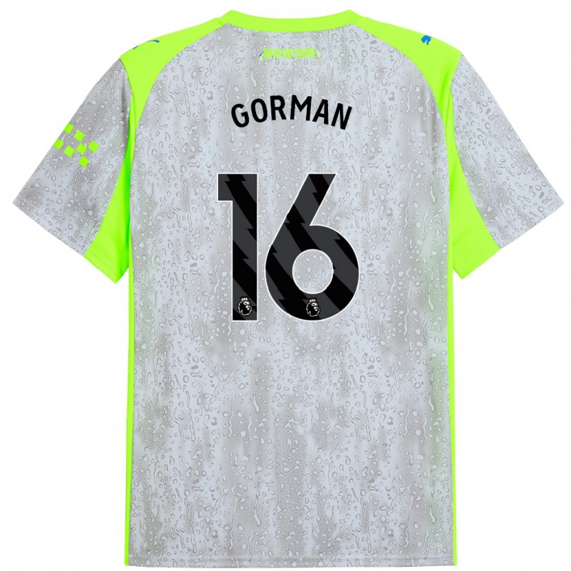 Danxen Män Finlay Gorman #16 Grå Gul Tredjesatsen Matchtröjor 2025/26 Tröjor T-Tröja