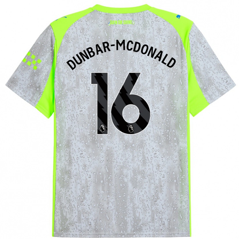 Danxen Män Christian Dunbar-Mcdonald #16 Grå Gul Tredjesatsen Matchtröjor 2025/26 Tröjor T-Tröja