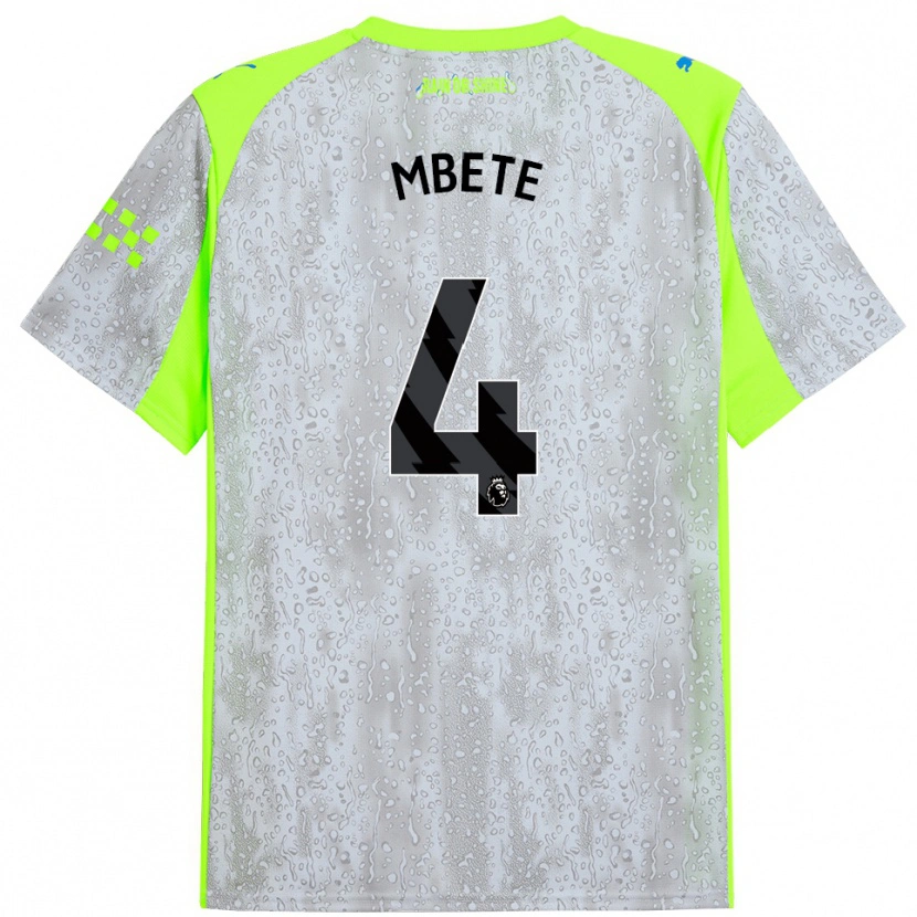 Danxen Män Luke Mbete #4 Grå Gul Tredjesatsen Matchtröjor 2025/26 Tröjor T-Tröja