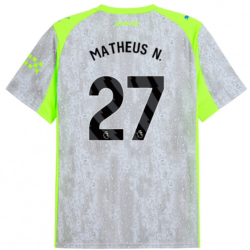 Danxen Män Matheus Nunes #27 Grå Gul Tredjesatsen Matchtröjor 2025/26 Tröjor T-Tröja