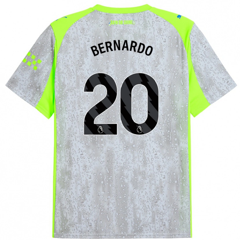 Danxen Män Bernardo Silva #20 Grå Gul Tredjesatsen Matchtröjor 2025/26 Tröjor T-Tröja