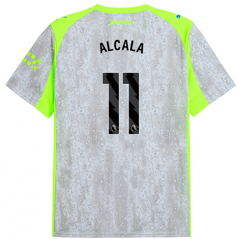 Danxen Män Álex Alcalá #11 Grå Gul Tredjesatsen Matchtröjor 2025/26 Tröjor T-Tröja