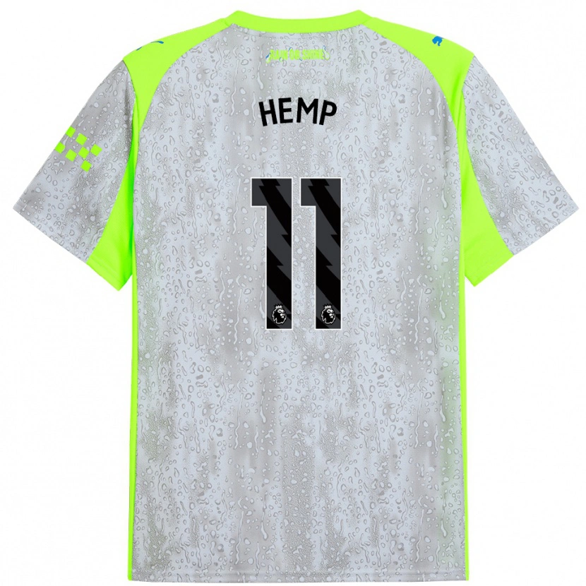Danxen Män Lauren Hemp #11 Grå Gul Tredjesatsen Matchtröjor 2025/26 Tröjor T-Tröja