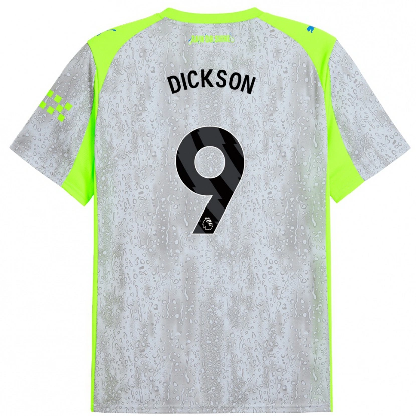 Danxen Män Will Dickson #9 Grå Gul Tredjesatsen Matchtröjor 2025/26 Tröjor T-Tröja