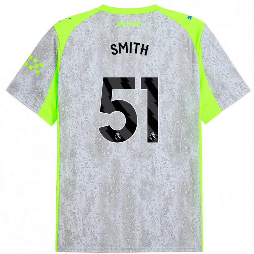 Danxen Män Isaac Smith #51 Grå Gul Tredjesatsen Matchtröjor 2025/26 Tröjor T-Tröja