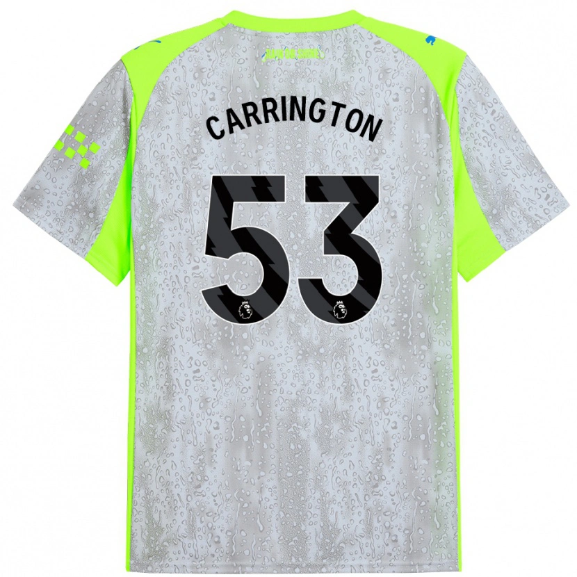 Danxen Män Ezra Carrington #53 Grå Gul Tredjesatsen Matchtröjor 2025/26 Tröjor T-Tröja