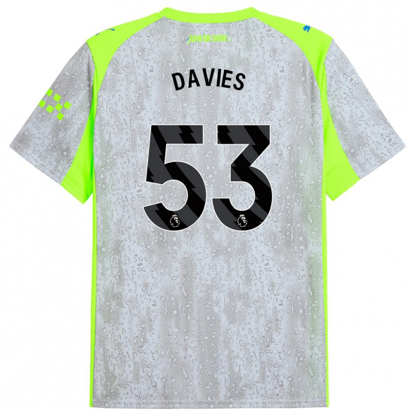 Danxen Män Mayzee Davies #53 Grå Gul Tredjesatsen Matchtröjor 2025/26 Tröjor T-Tröja