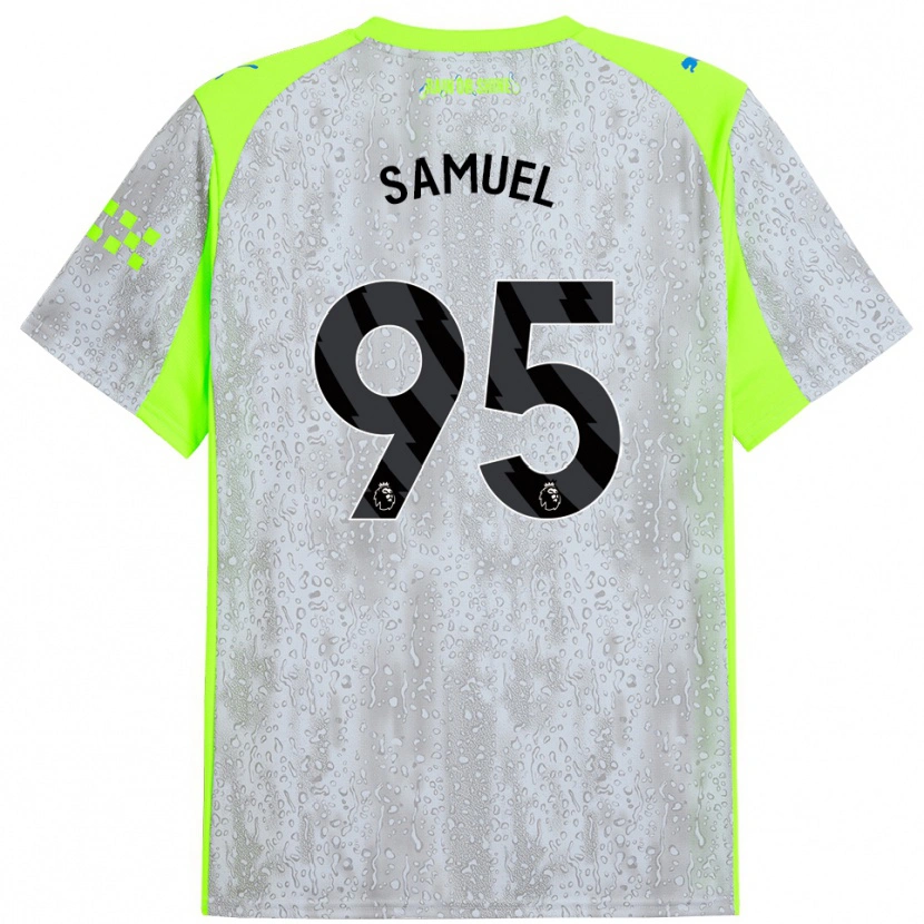 Danxen Män Lakyle Samuel #95 Grå Gul Tredjesatsen Matchtröjor 2025/26 Tröjor T-Tröja