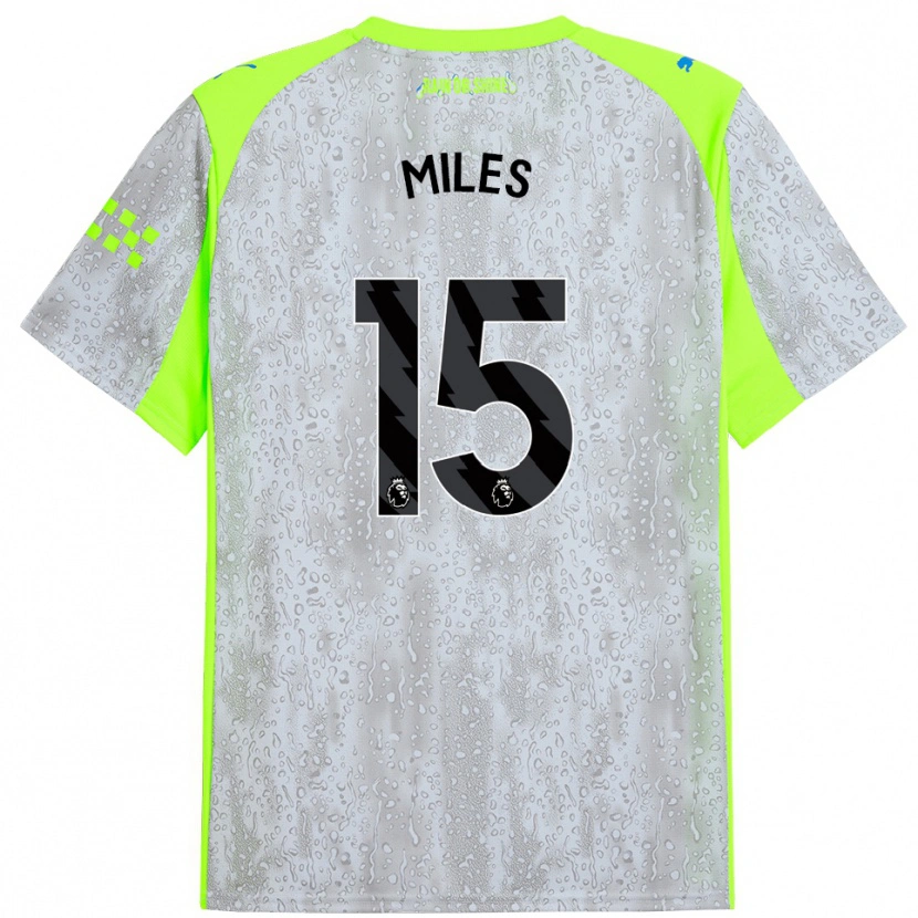 Danxen Män Harrison Miles #15 Grå Gul Tredjesatsen Matchtröjor 2025/26 Tröjor T-Tröja