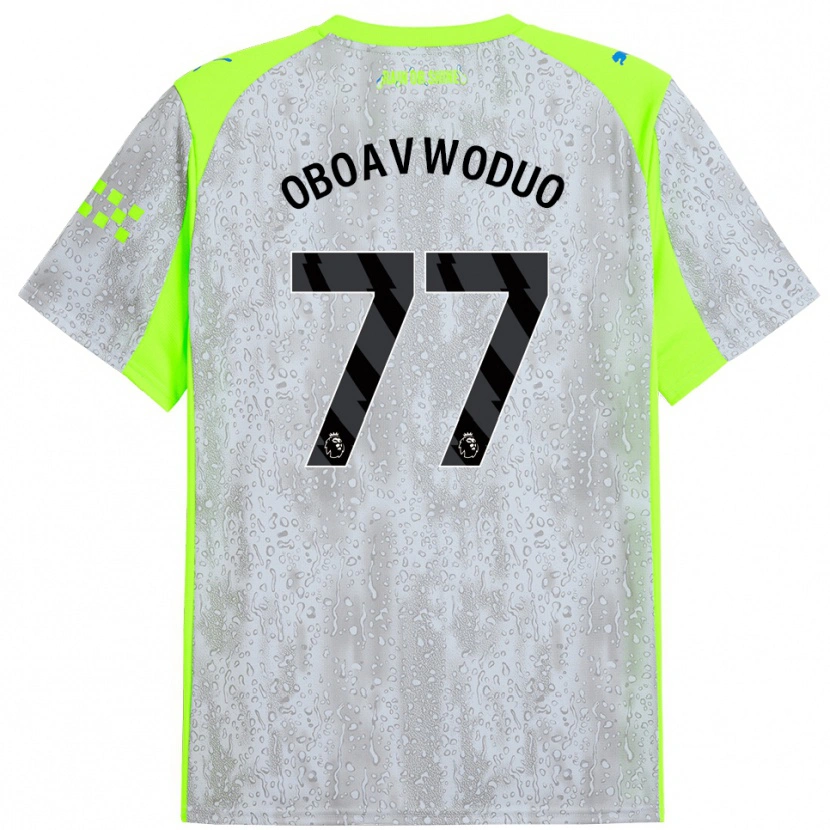Danxen Män Justin Oboavwoduo #77 Grå Gul Tredjesatsen Matchtröjor 2025/26 Tröjor T-Tröja