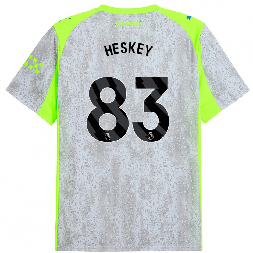 Danxen Män Reigan Heskey #83 Grå Gul Tredjesatsen Matchtröjor 2025/26 Tröjor T-Tröja