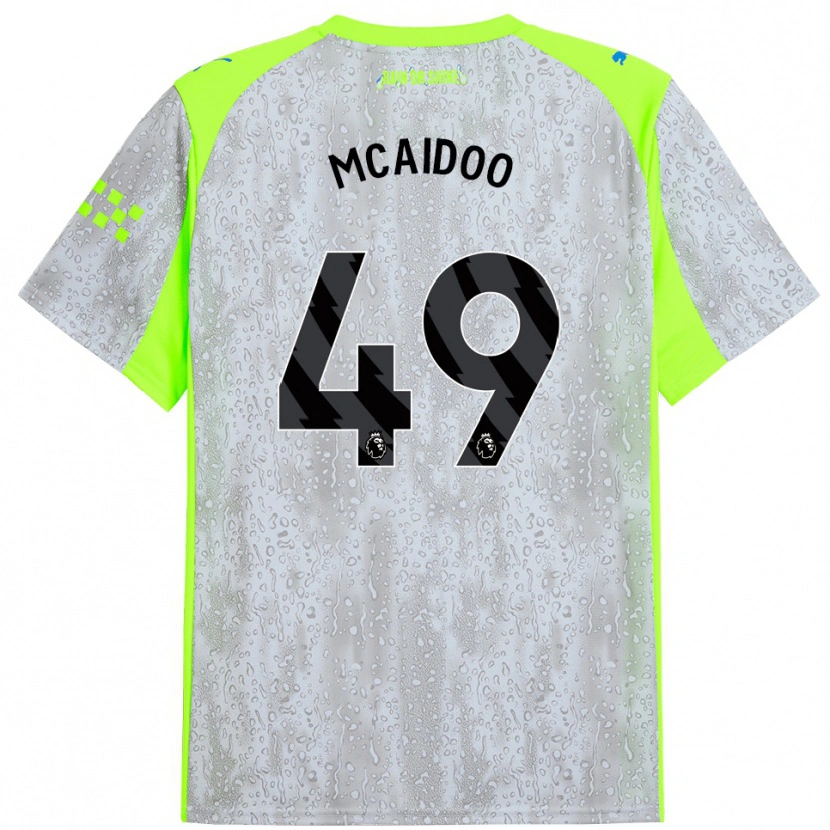 Danxen Män Ryan Mcaidoo #49 Grå Gul Tredjesatsen Matchtröjor 2025/26 Tröjor T-Tröja