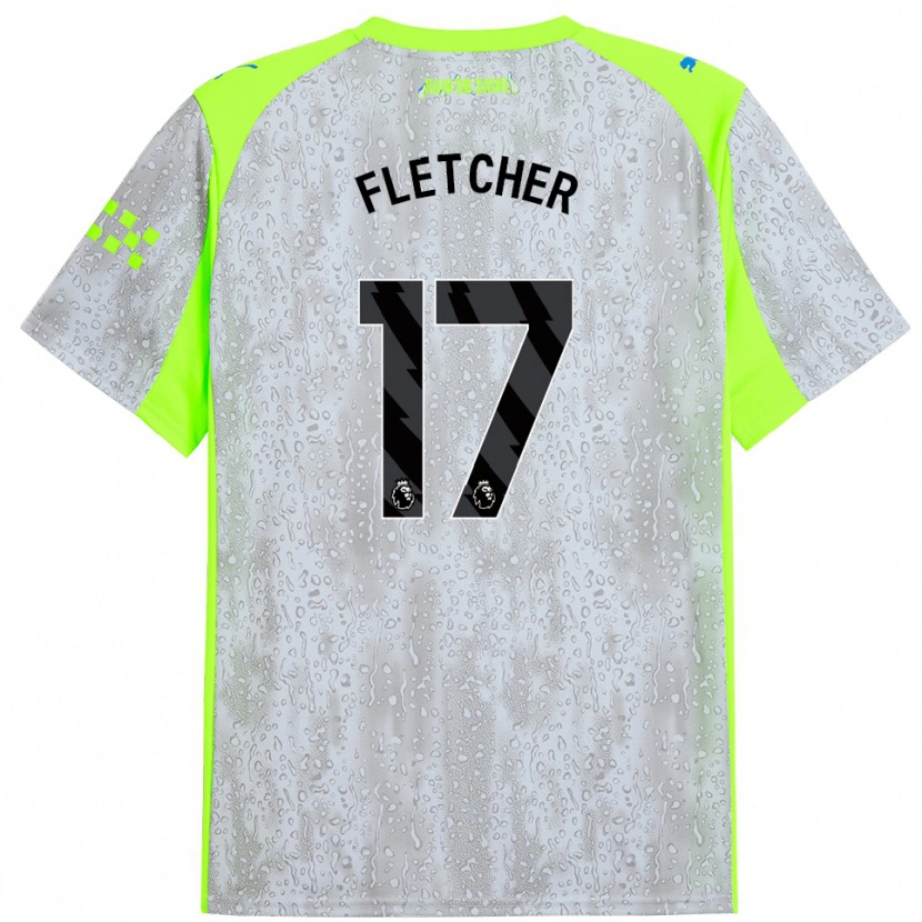 Danxen Män Luca Fletcher #17 Grå Gul Tredjesatsen Matchtröjor 2025/26 Tröjor T-Tröja