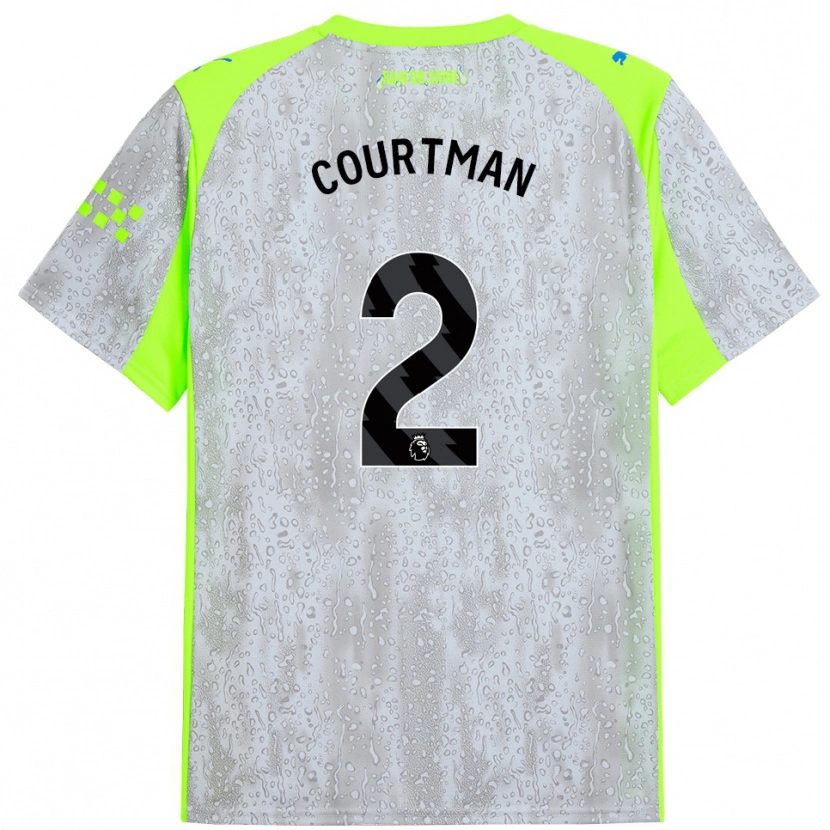 Danxen Män Charlie Courtman #2 Grå Gul Tredjesatsen Matchtröjor 2025/26 Tröjor T-Tröja