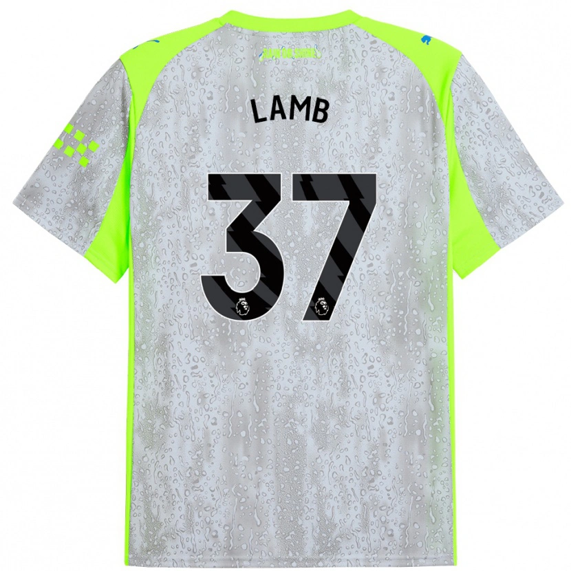 Danxen Män Teddie Lamb #37 Grå Gul Tredjesatsen Matchtröjor 2025/26 Tröjor T-Tröja
