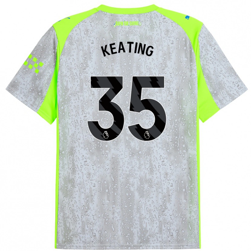 Danxen Män Khiara Keating #35 Grå Gul Tredjesatsen Matchtröjor 2025/26 Tröjor T-Tröja