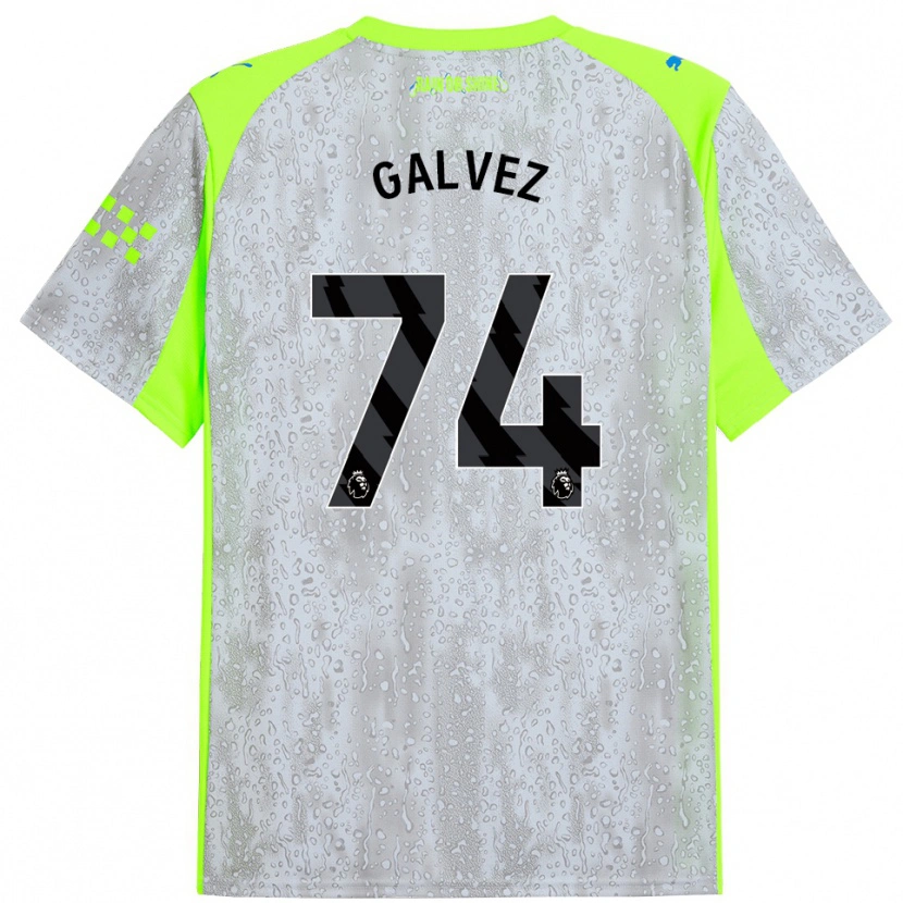 Danxen Män Tomas Galvez #74 Grå Gul Tredjesatsen Matchtröjor 2025/26 Tröjor T-Tröja