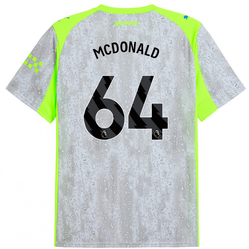 Danxen Män Rowan Mcdonald #64 Grå Gul Tredjesatsen Matchtröjor 2025/26 Tröjor T-Tröja