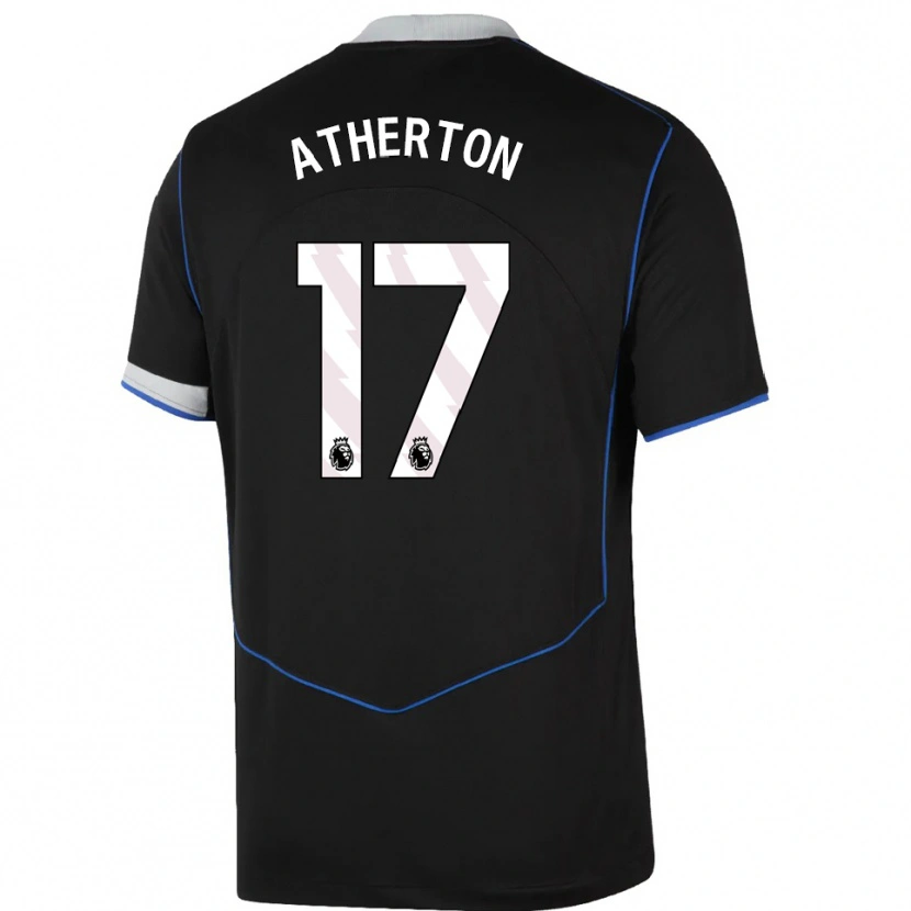 Danxen Män Chris Atherton #17 Svart Blå Silver Tredjesatsen Matchtröjor 2025/26 Tröjor T-Tröja