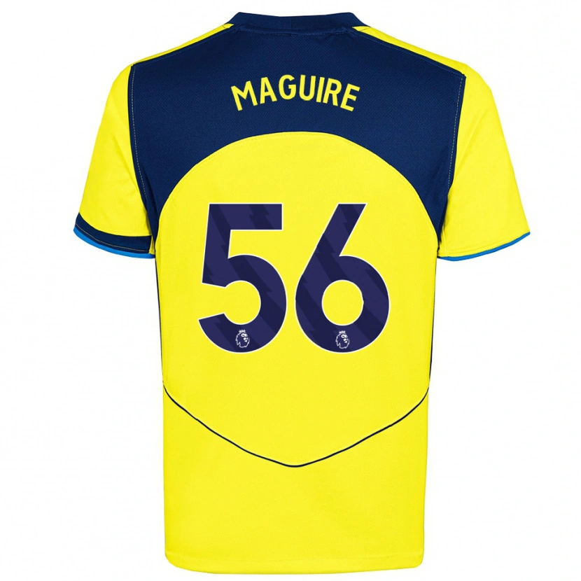 Danxen Män Aaron Maguire #56 Gul Marinblå Tredjesatsen Matchtröjor 2025/26 Tröjor T-Tröja