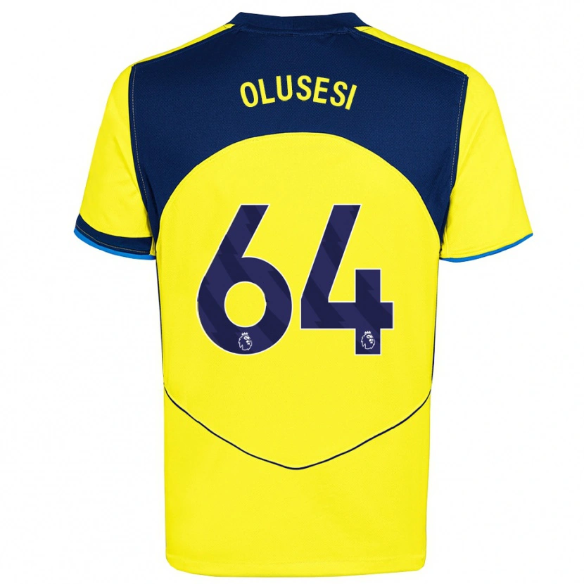 Danxen Män Callum Olusesi #64 Gul Marinblå Tredjesatsen Matchtröjor 2025/26 Tröjor T-Tröja