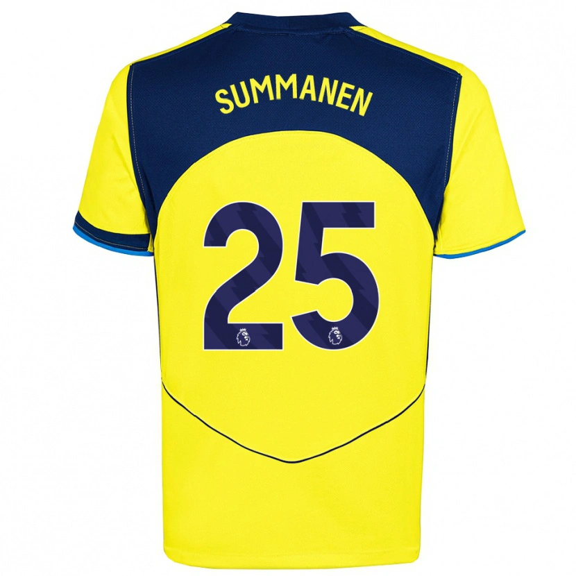 Danxen Män Eveliina Summanen #25 Gul Marinblå Tredjesatsen Matchtröjor 2025/26 Tröjor T-Tröja