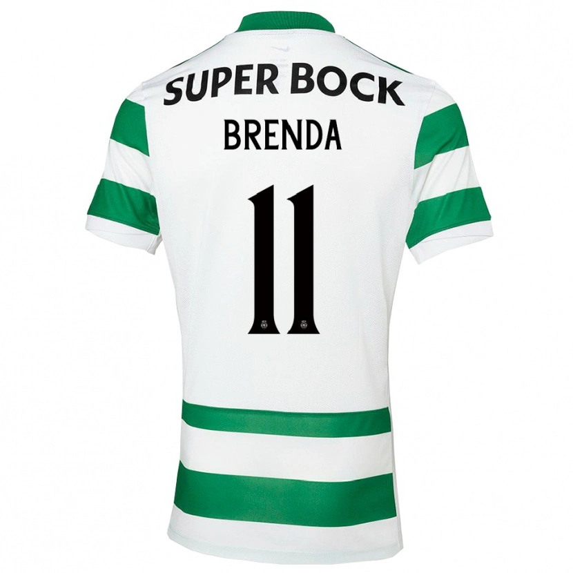 Danxen Kvinnor Brenda Pérez Soler #11 Grön Vit Hemmatröja Matchtröjor 2025/26 Tröjor T-Tröja